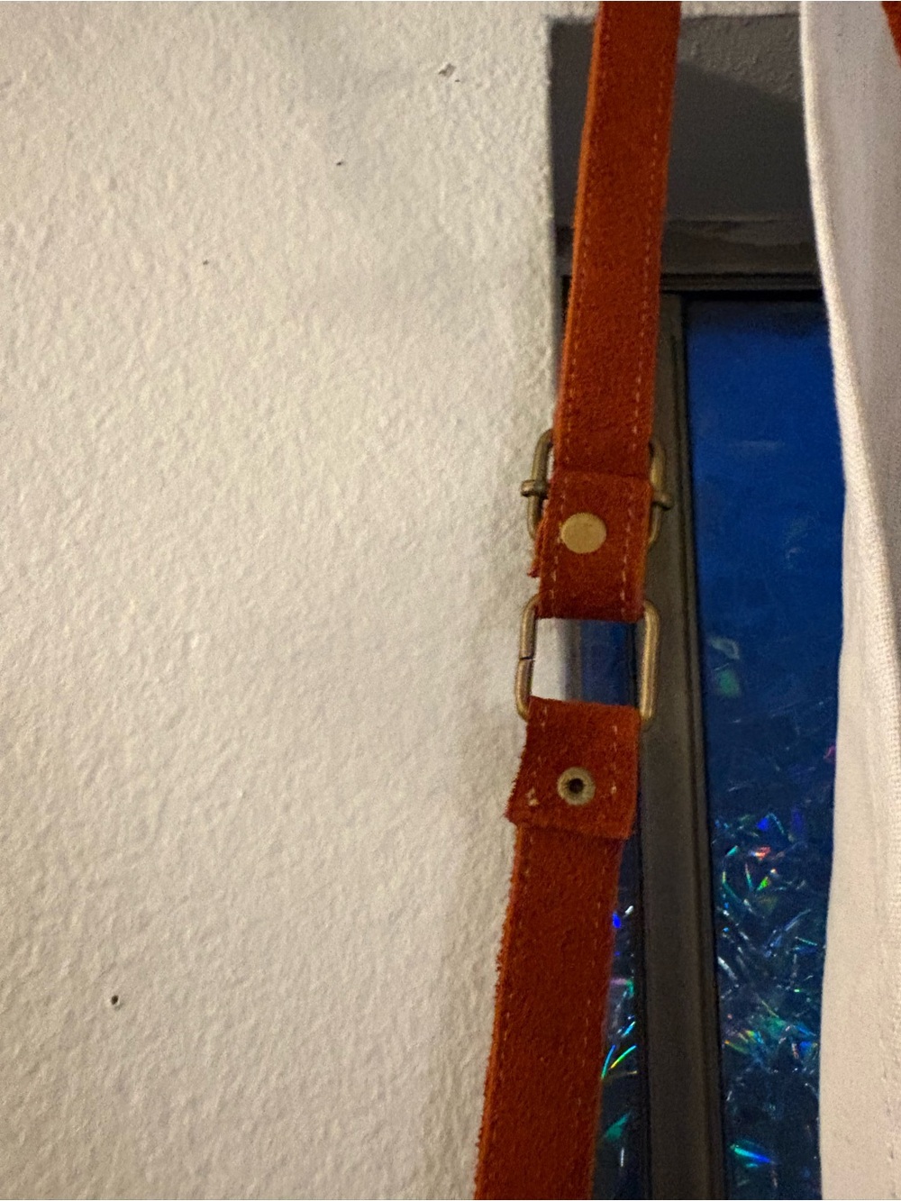 Brown Suede Crossbody Bag with Floral Embroidered Flap - Picture 4 of 5